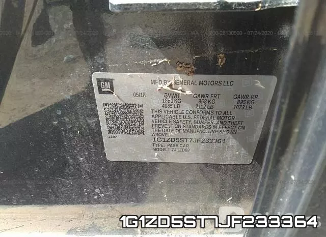 1G1ZD5ST7JF233364 фото 10