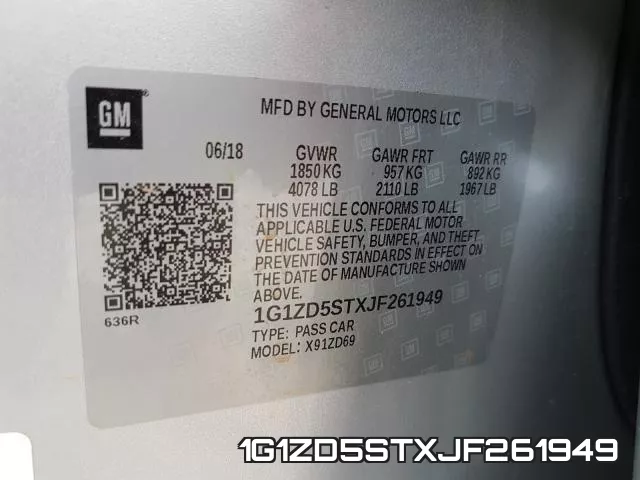 1G1ZD5STXJF261949 фото 2