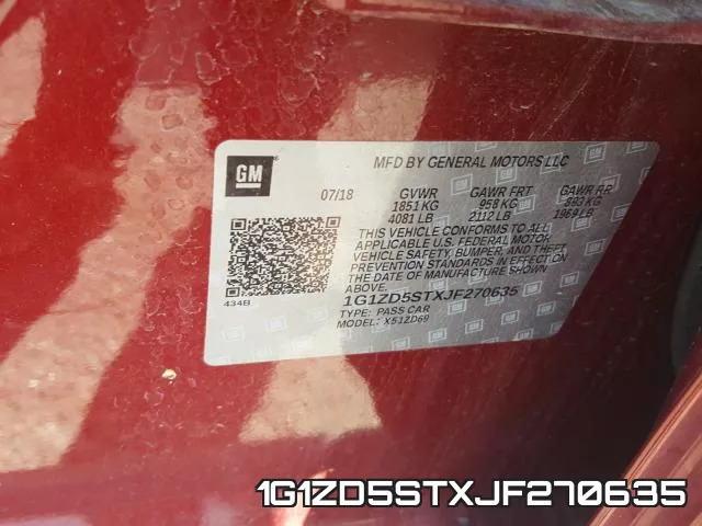 1G1ZD5STXJF270635 фото 2