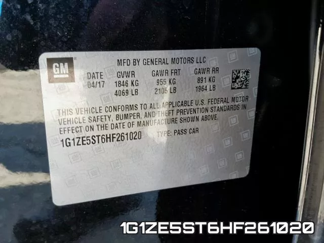 1G1ZE5ST6HF261020 фото 2