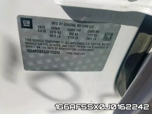 1G6AF5SX0J0162242 фото 2