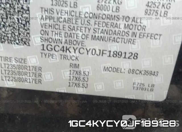 1GC4KYCY0JF189128 фото 10