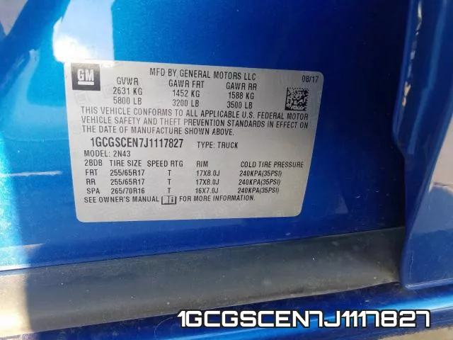 1GCGSCEN7J1117827 фото 2