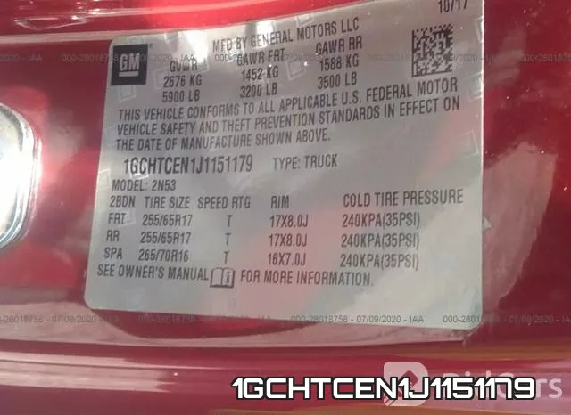 1GCHTCEN1J1151179 фото 10