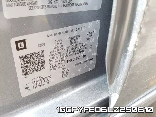 1GCPYFED6LZ250610 фото 2