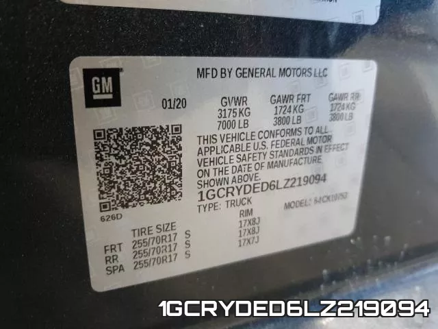 1GCRYDED6LZ219094 фото 2