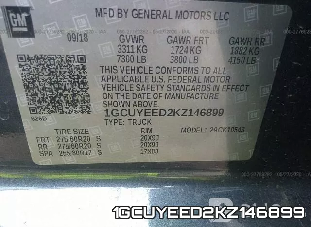 1GCUYEED2KZ146899 фото 10