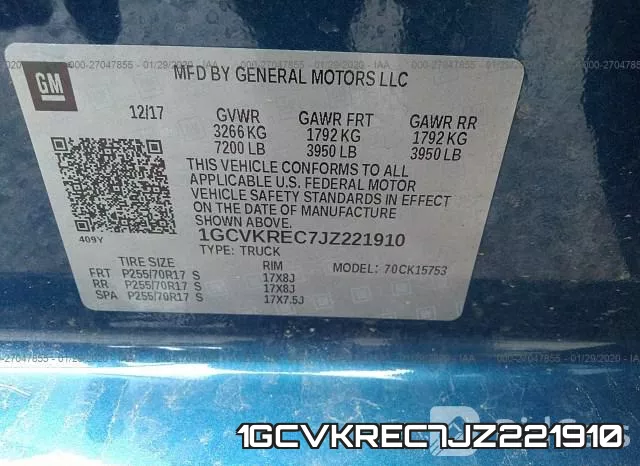 1GCVKREC7JZ221910 фото 10