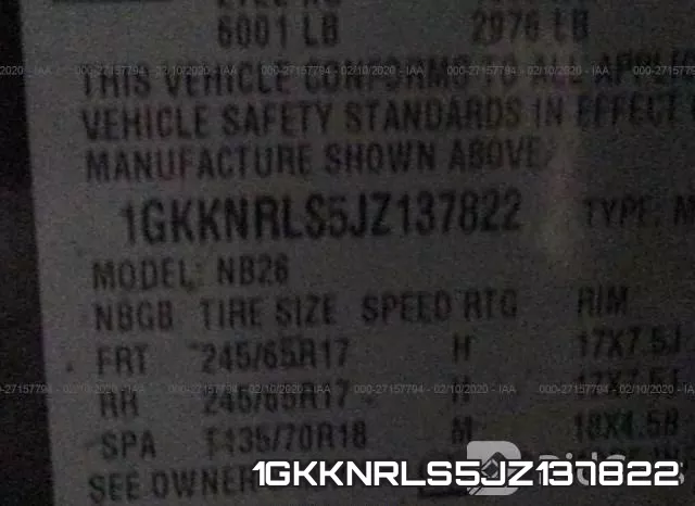 1GKKNRLS5JZ137822 фото 10