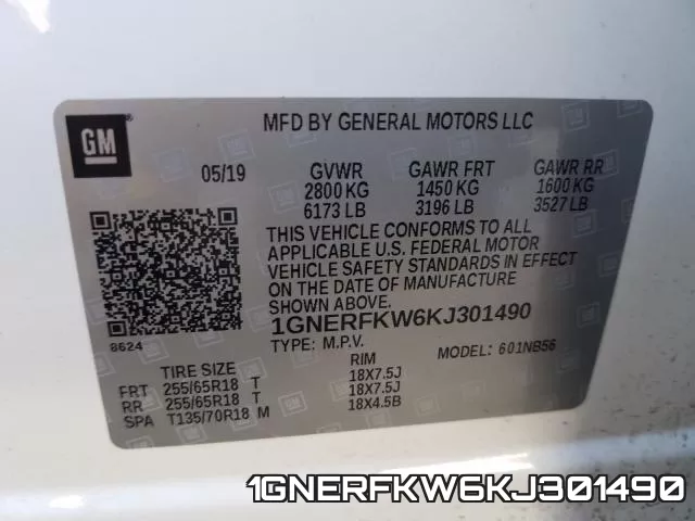 1GNERFKW6KJ301490 фото 2
