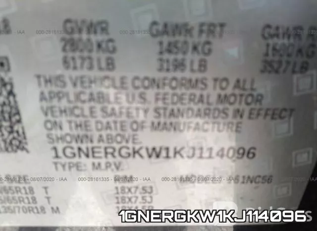 1GNERGKW1KJ114096 фото 10
