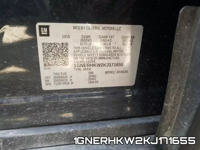 1GNERHKW2KJ171655 фото 2