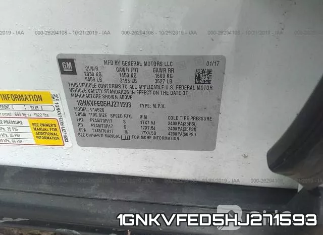 1GNKVFED5HJ271593 фото 10