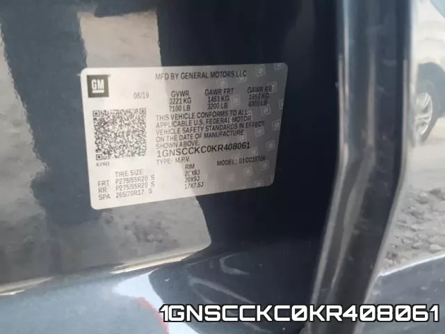 1GNSCCKC0KR408061 фото 2