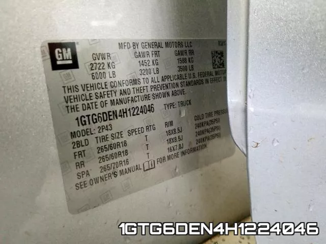 1GTG6DEN4H1224046 фото 2