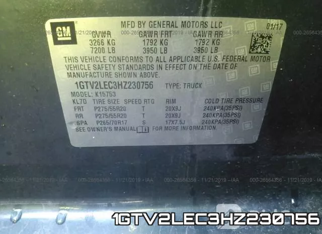 1GTV2LEC3HZ230756 фото 10
