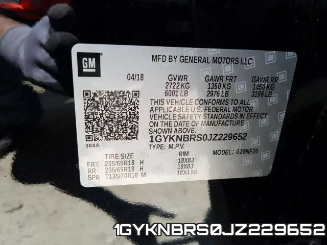 1GYKNBRS0JZ229652 фото 2