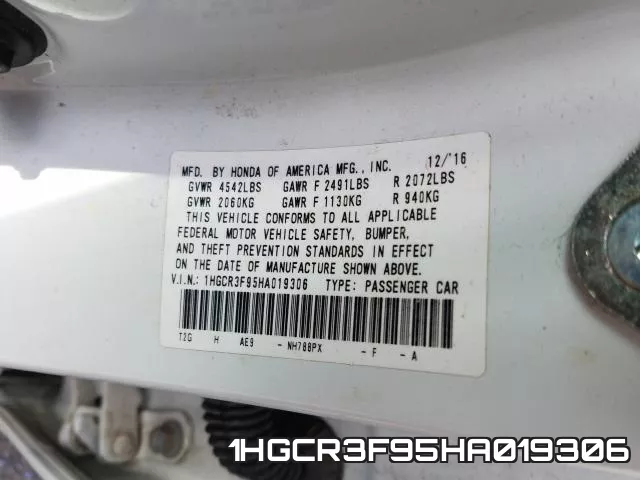 1HGCR3F95HA019306 фото 2