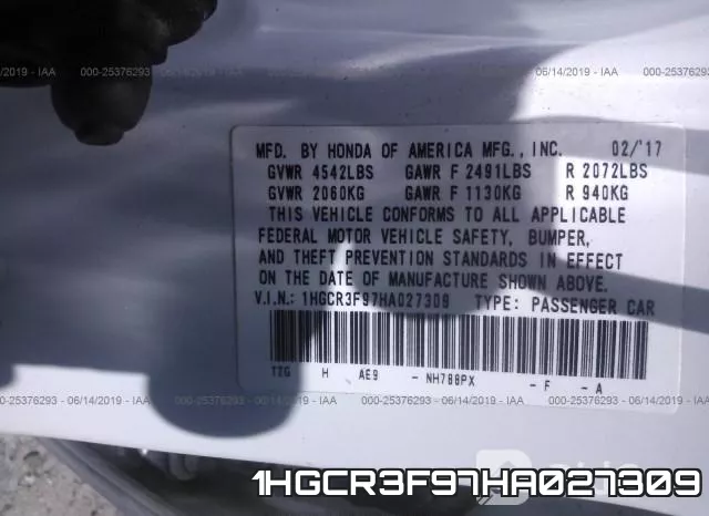 1HGCR3F97HA027309 фото 10