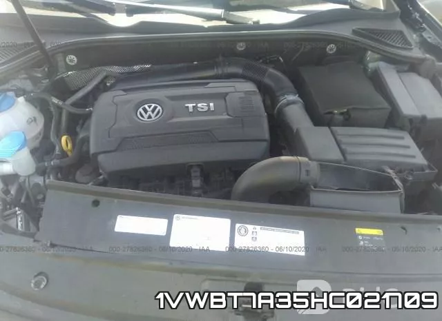 1VWBT7A35HC021709 фото 2