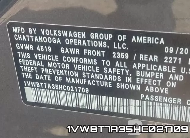 1VWBT7A35HC021709 фото 10