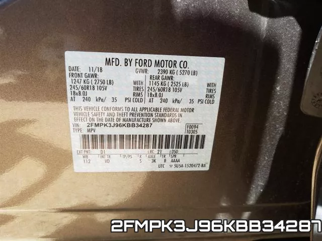 2FMPK3J96KBB34287 фото 2