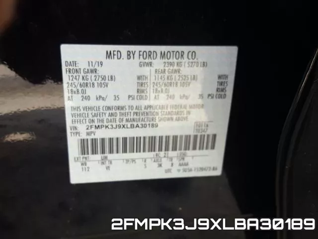 2FMPK3J9XLBA30189 фото 2