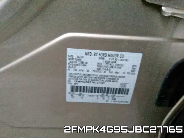 2FMPK4G95JBC27765 фото 2