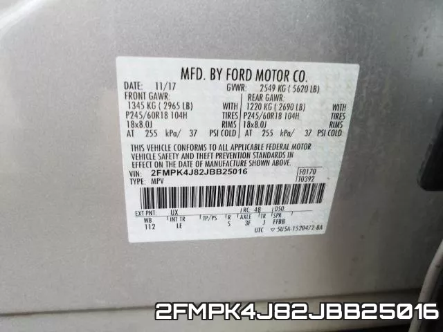 2FMPK4J82JBB25016 фото 2