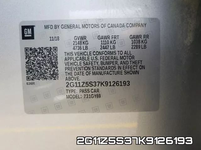 2G11Z5S37K9126193 фото 2