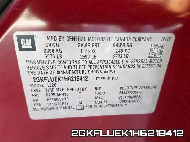 2GKFLUEK1H6218412 фото 2