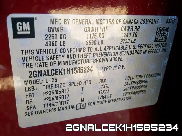 2GNALCEK1H1585234 фото 2