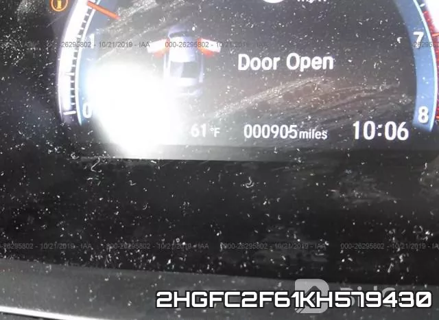 2HGFC2F61KH579430 фото 8