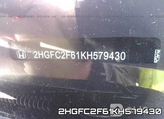 2HGFC2F61KH579430 фото 10