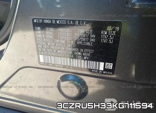 3CZRU5H33KG711594 фото 10