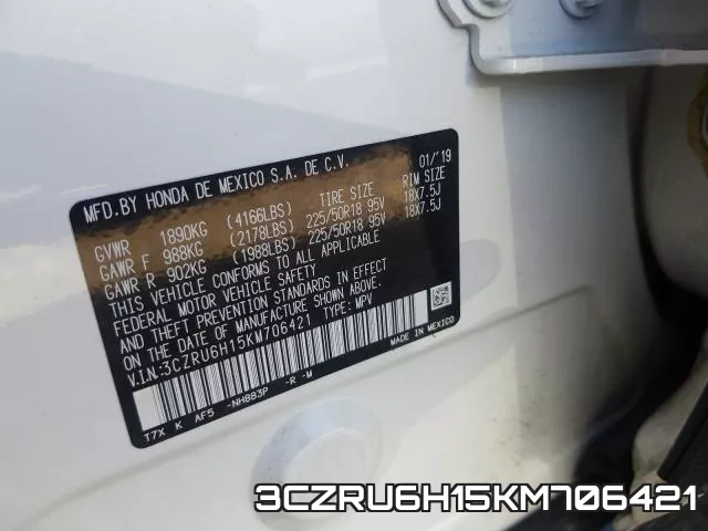 3CZRU6H15KM706421 фото 2