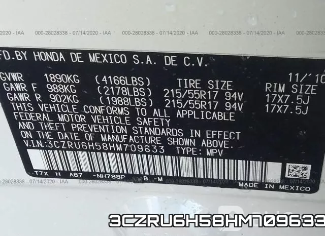3CZRU6H58HM709633 фото 10