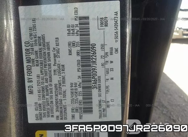 3FA6P0D97JR226090 фото 10