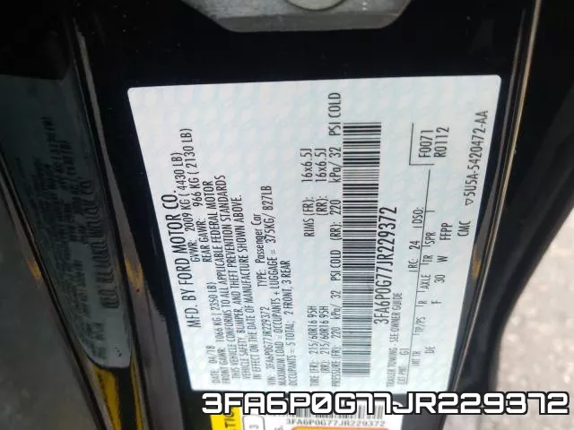 3FA6P0G77JR229372 фото 2