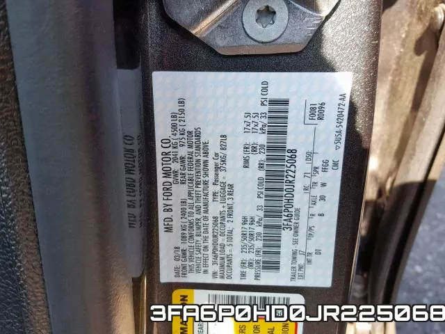 3FA6P0HD0JR225068 фото 2