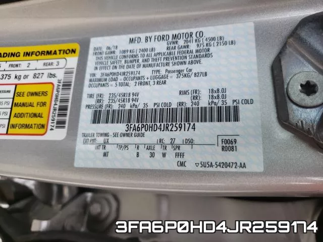 3FA6P0HD4JR259174 фото 2