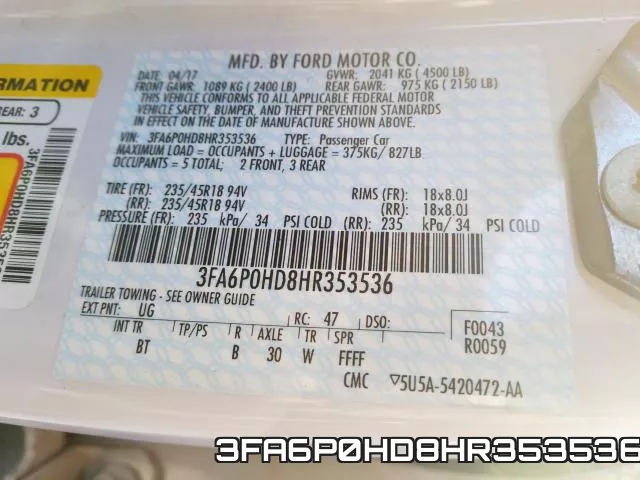 3FA6P0HD8HR353536 фото 2
