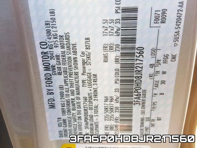 3FA6P0HD8JR217560 фото 2