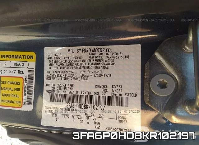 3FA6P0HD8KR102197 фото 10