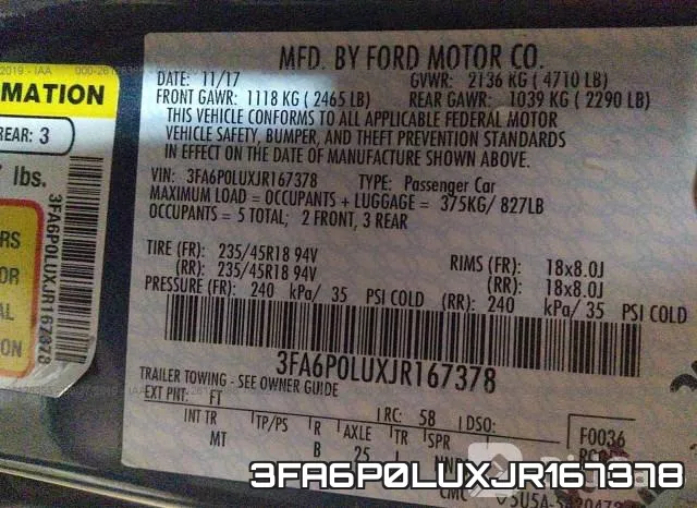 3FA6P0LUXJR167378 фото 10