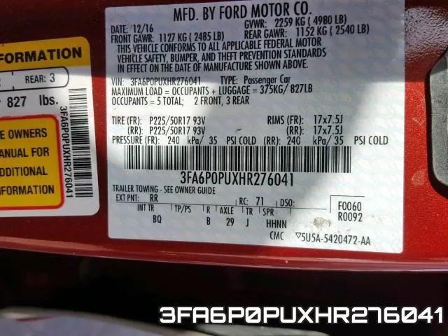 3FA6P0PUXHR276041 фото 2