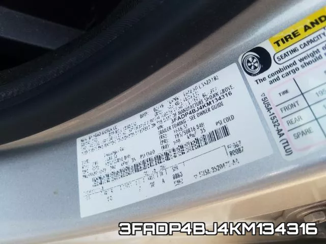 3FADP4BJ4KM134316 фото 2