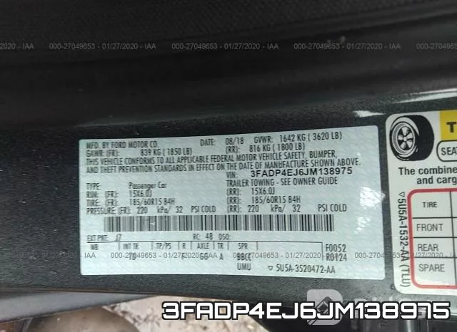 3FADP4EJ6JM138975 фото 10