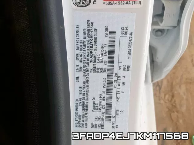 3FADP4EJ7KM117568 фото 2