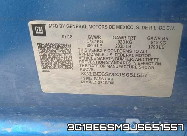 3G1BE6SM3JS651557 фото 10